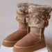 New Northeast Snow Boots High-end Plush Thickened Fluffy Boots Thick-soled Medium Tube Cotton Shoes Are Fashionable And Versatile_vogvips.com