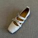 Sheepskin Version Fashionable Design Bowknot Shoes For Women Square Toe Versatile Cross Strap Low Thick Heel Single Shoes Trendy_vogvips.com