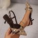 Pointed Toe Thin Heel New Women S Closed Large Size Sandals Summer Backless One Strap High Heels_vogvips.com