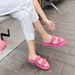 Stepping On Shit Slippers Women Ins Tide Bread Outer Wear Double With Flat Bottom Soft Bottom EVA Cool Slippers Candy Color_vogvips.com