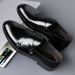 Voyage Factory Direct Men's Business Casual Double Buckle Pointed Toe Shiny Monk British Formal Leather Shoes_vogvips.com