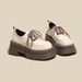 British-style Women's Leather Shoes, New Autumn And Winter 2026 Model, Height-increasing Thick-soled Black Lace-up Mary_vogvips.com