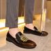 Leather Embroidered Loafers, One Foot Business Leather Men's Shoes, Trendy High-end, Breathable And Odorless Feet_vogvips.com