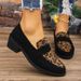 2024 Autumn New Foreign Trade Large Size Loafers European And American Leopard Print Elegant Suede Chunky Heel Slip-On_vogvips.com