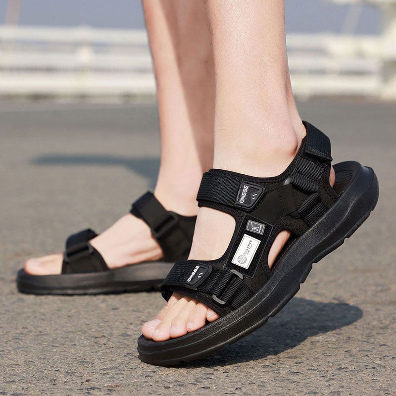 A Pair Of New Summer Wear-Resistant Men's Sandals, Breathable Casual Business Beach Shoes, Thick-Soled Non-Slip_vogvips.com