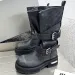 WOMENS MENS VENOM HIGH BOOT IN BLACK Designer Motorcycle Womens 2025 Fashion Calf Leather Upper Paired With Metal Buckle_vogvips.com
