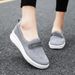 2025 New Women's Shoes: Versatile Flyknit Shoes, Casual And Comfortable Mom Shoes, Breathable Fashionable Slip-On Sneakers_vogvips.com