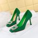 7792-1K82 European And American Style Party High-heeled Women's Shoes, Ultra-high Heel, Shallow Square Toe, Suede With_vogvips.com