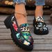 plus Size British Style Loafers Women S Stylish Chunky Heels Trendy Retro Leather Shoes For Spring Summer Autumn Winter_vogvips.com