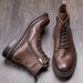 European Warm Series Genuine British Style Martin High-top Shoes Soft Leather Cowhide Men's Motorcycle Military Fleece-lined Work Boots_vogvips.com