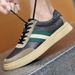 Large Size Men's Shoes Rubber Flat Bottom Men's Casual Shoes Lace-up Board Shoes White Shoes_vogvips.com