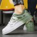Euro Step Men's Summer Breathable Mesh Youth Casual Sneakers Lightweight Sports Soft Sole Height Increasing Gradient Color White_vogvips.com