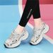Spring And Autumn New Women's Style Women's Shoes Silver Height Increasing Casual Sports Shoes_vogvips.com