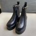 Autumn Winter Thick-Soled Short European American Style Height-Increasing Martin Round-Toe Rivet Genuine Leather_vogvips.com