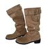 Merlad Women's Pleated Slouch Boots Chunky Heel Slimming Versatile Fashion Over The Knee Western Riding Boots_vogvips.com