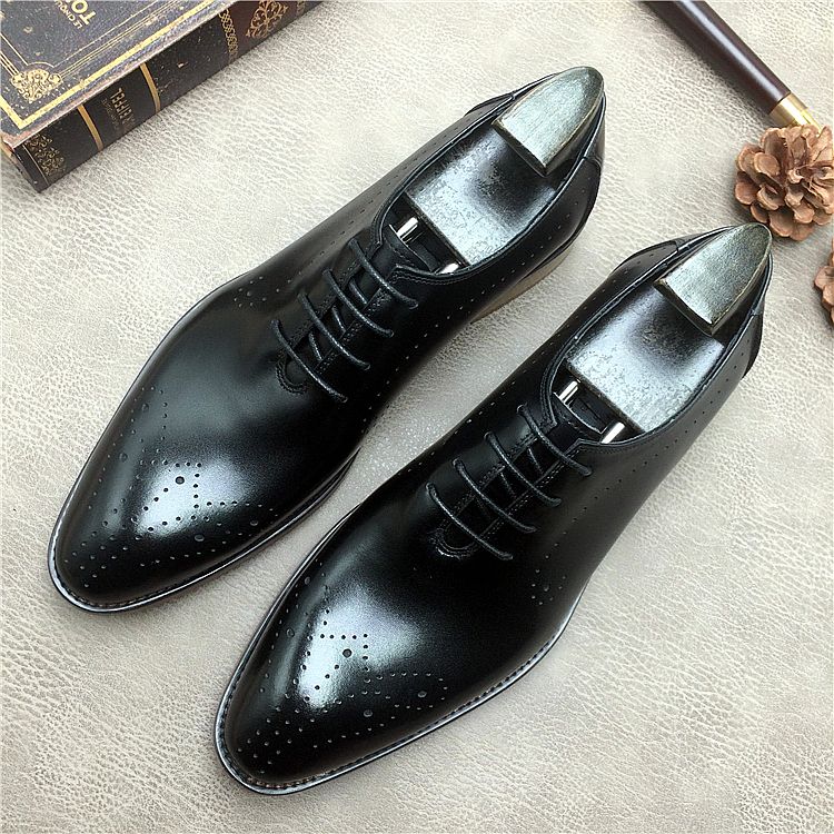 Italian Business Blue With Carve Patterns Fashion Bridegroom Leather Shoes_vogvips.com