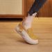 Round Toe Fitting Single Shoe And Soft 2024 New Summer Thick Sole Small White Shoes For Women Female Hollow Out Loafers_vogvips.com