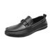 Summer Men's Lazy Leather Sh, Fashionable And Simple Flat Heel Loafers, Layered Cowhide Soft Soled Business Casual_vogvips.com