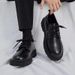 Small Hit Casual Single Leather Shoes Summer Breathable Thick Sole All Match Non Slip Soft Sole Work Board Trendy Shoes_vogvips.com