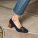 2025 French Retro Metal-buckle Small Square Toe Single Shoes For Women With Medium Heels_vogvips.com