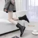 New SHENGY Patent Leather British Style Flat Boots Black Pointed Toe Boots Handsome Motorcycle Boots Women's Boots_vogvips.com