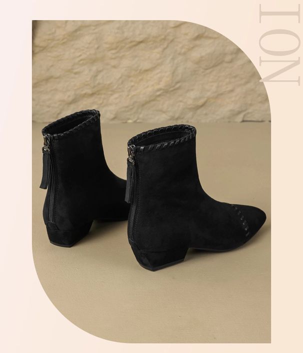 French Retro Martin Boots For Autumn And Winter 2025, With A Thick Heel, Suede And Square Toe_vogvips.com