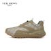 VICKI BROWN Men's Logo Print Patchwork Leather Platform Sneakers, Soft Padded Insole Comfort Non Slip Rubber Sole Fashion Casual Daily Walking Shoes_vogvips.com
