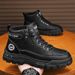 Spring And Autumn Personality Wear-resistant High-top Martin Korean Version Versatile Boots Thickened Lightweight Casual_vogvips.com