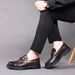 Euro Step Spring New Formal Breathable Non-Slip Genuine Leather Thick-Soled Loafers Men's Business Casual Shoes_vogvips.com