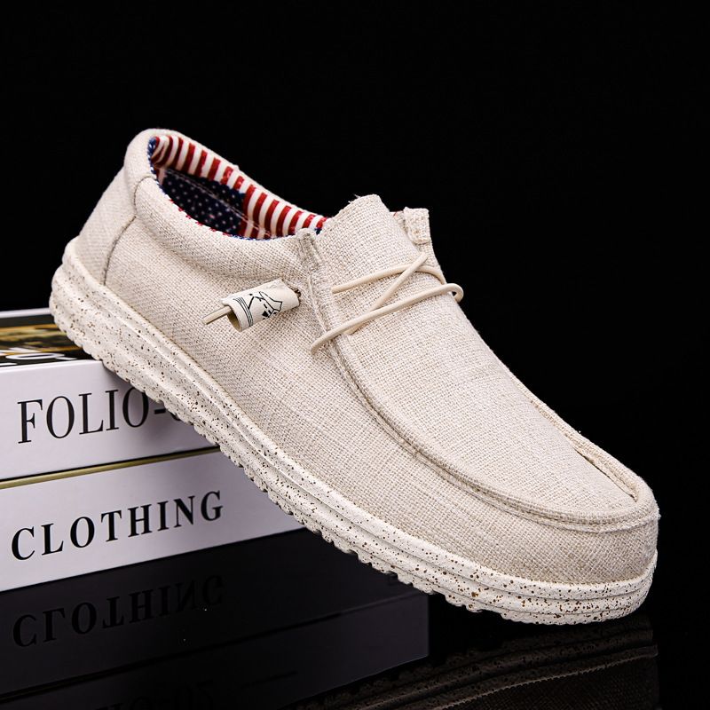 2025 New Lefu Light Canvas Casual Men's Shoes, Large 48, Slim Fit, Lazy Kick_vogvips.com
