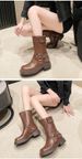 Martin Boots Women's Western Cowboy Ankle Boots 25.New Spring And Autumn Retro Knight Boots_vogvips.com