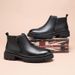Men's Shoes Platform Casual Leather Shoes Men's High-top Thermal Tooling Martin Boots Chelsea Boots_vogvips.com