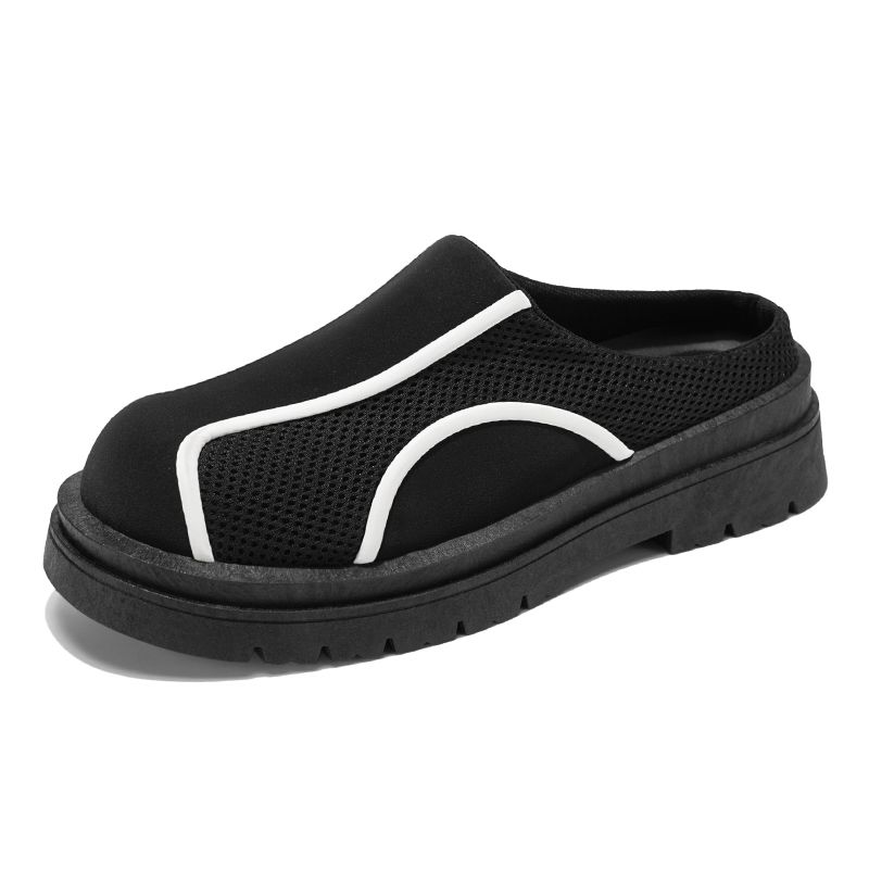 STRONGSHEN Summer Men's Half Slippers Fashion Clogs Indoor Garden Outdoor Non Slip Sandals Casual Breathable Beach Shoes_vogvips.com