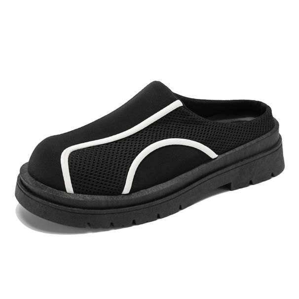 STRONGSHEN Summer Men's Half Slippers Fashion Clogs Indoor Garden Outdoor Non Slip Sandals Casual Breathable Beach Shoes_vogvips.com