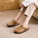 Evshine Women's Vegan Leather Mens Footbed Mules Unisex Slip On Potato Shoes With Arch Support Comfy Cork Lady Clogs_vogvips.com