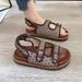 Plus Size Comfort Sandals For Women – Adjustable Velcro Strap & Thick Cushioned Sole For All-Day Support_vogvips.com
