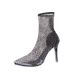 Women Boots Knee High Boots Heel Boots Women Ankle Boots Autumn Winter Short Boots Women Fahion Sandal With Rhinetone Stiletto Heel Fihnet Over The K_vogvips.com