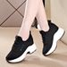 Dropshipping Sports 2025 Spring Style Fly Knit Thick Casual Height Increasing Soft Sole Women's Shoes Cross-Border_vogvips.com