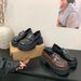 Platform Loafers Women's Single Shoes Women's Small Leather Shoes_vogvips.com