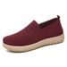Women's Shallow-mouth Flat Shoes, One-pedal Old Beijing Cloth Shoes, Soft-soled Comfortable Mother Shoes_vogvips.com