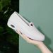 Nurse Women's Shoes, Air Cushioned Soft Breathable, Tiring, Non Slip, Comfortable, Thick Soles, Increased Height Inside,_vogvips.com