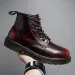 Designer Shoe Plus Size Autumn Winter Couple High Trendy Shoes British Style Black Leather Men's Mid Top Work Boots_vogvips.com