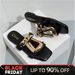 Female Slippers Versatile Chain U Buckle Slippers Women's Square Toe Hollow Outer Wear Sandals And Slippers Metal Buckle Non-slip Casual Slippers_vogvips.com
