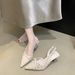 Gentle Bow Headband Sandals For Women 2026 Spring/Summer New Style, Elegant Pointed-toe High Heels Are Simply Stunning_vogvips.com