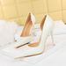 1363-3 Retro European And American Sexy Nightclub Slimming Heels Women's Ultra High Heel Shallow Mouth Pointed Toe Side_vogvips.com