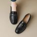 Rose Flower Buckle Loafers For Women, 2026 Spring Vintage British Style Slip-on Shoes, Versatile All-season Women's_vogvips.com