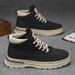 Men's Martin Boots High Top Autumn New British Style Sports Work Waterproof Non-Slip Leather Shoes_vogvips.com