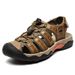 Men's shoes Leather handmade beach sandals Oversized leather sandals comfortable breathable outdoor casual sandals_vogvips.com