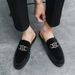 Cross-Border Large Size Black Closed-Toe Slippers For Men, Backless Slip-On Leather Shoes, Export Sandals, Transparent_vogvips.com
