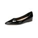 Nude Pointed Toe Flat Mary Jane Shoes Lambskin New Style Women's Comfortable Shallow Mouth Footwear_vogvips.com